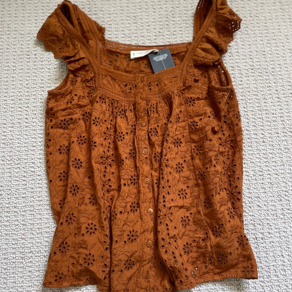 Lucky Brand Eyelet Tank Top